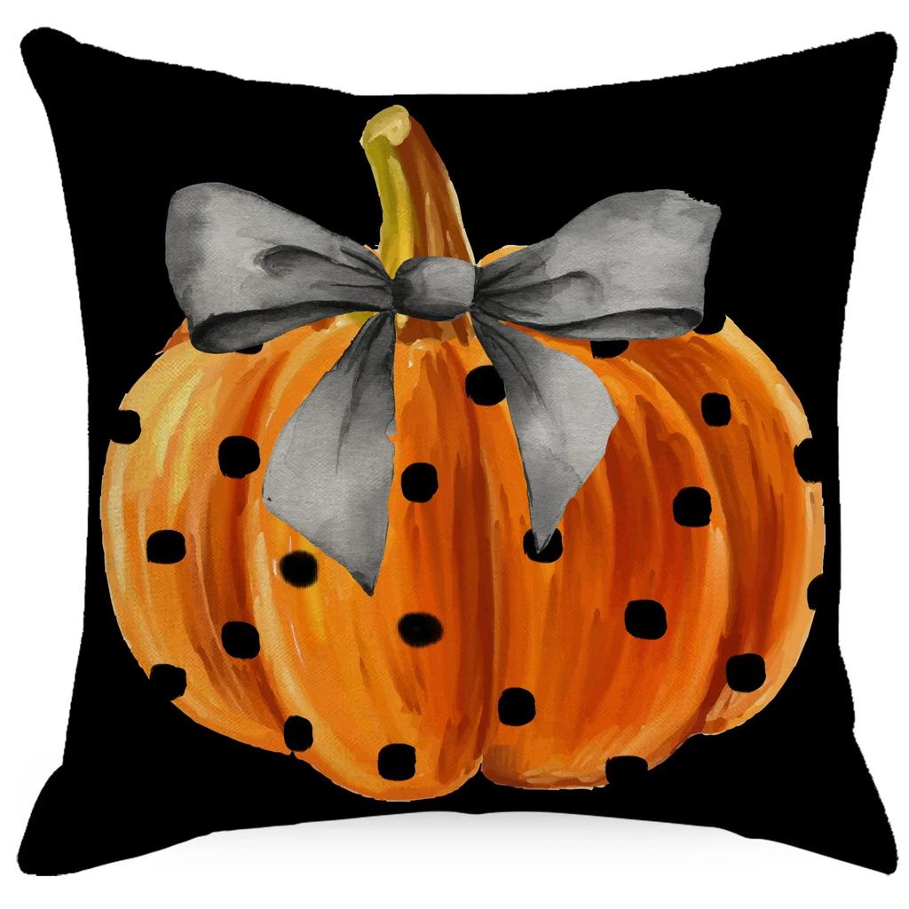 Halloween Pumpkin Ghost Print Pattern Cushion Cover Home Living Room Sofa Decoration Throw Pillow
