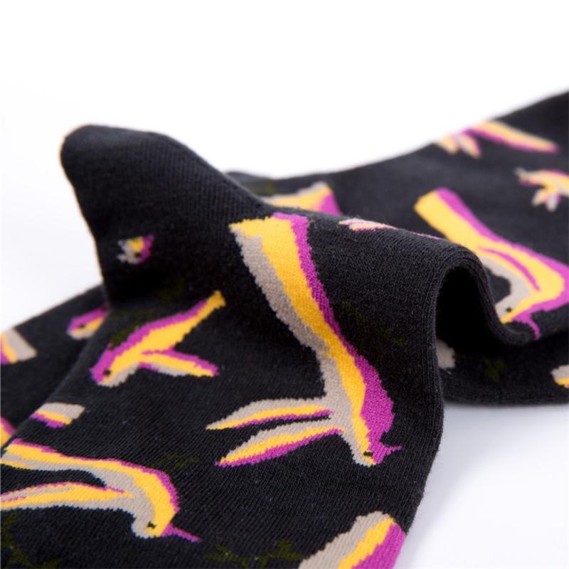 Dark Color Animal Pattern Long Cotton Socks Casual Colorful Breathable Fashion Spring Socks Women