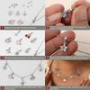 Crystal Heart Moon Crown Butterfly Planet Pendant Beads Stainless Steel Charms Earrings Necklace Jewelry DIY Making Woman Gifts