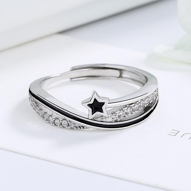 European & American Minimalist White Diamond Star Zircon Ring - Hot Selling Jewelry