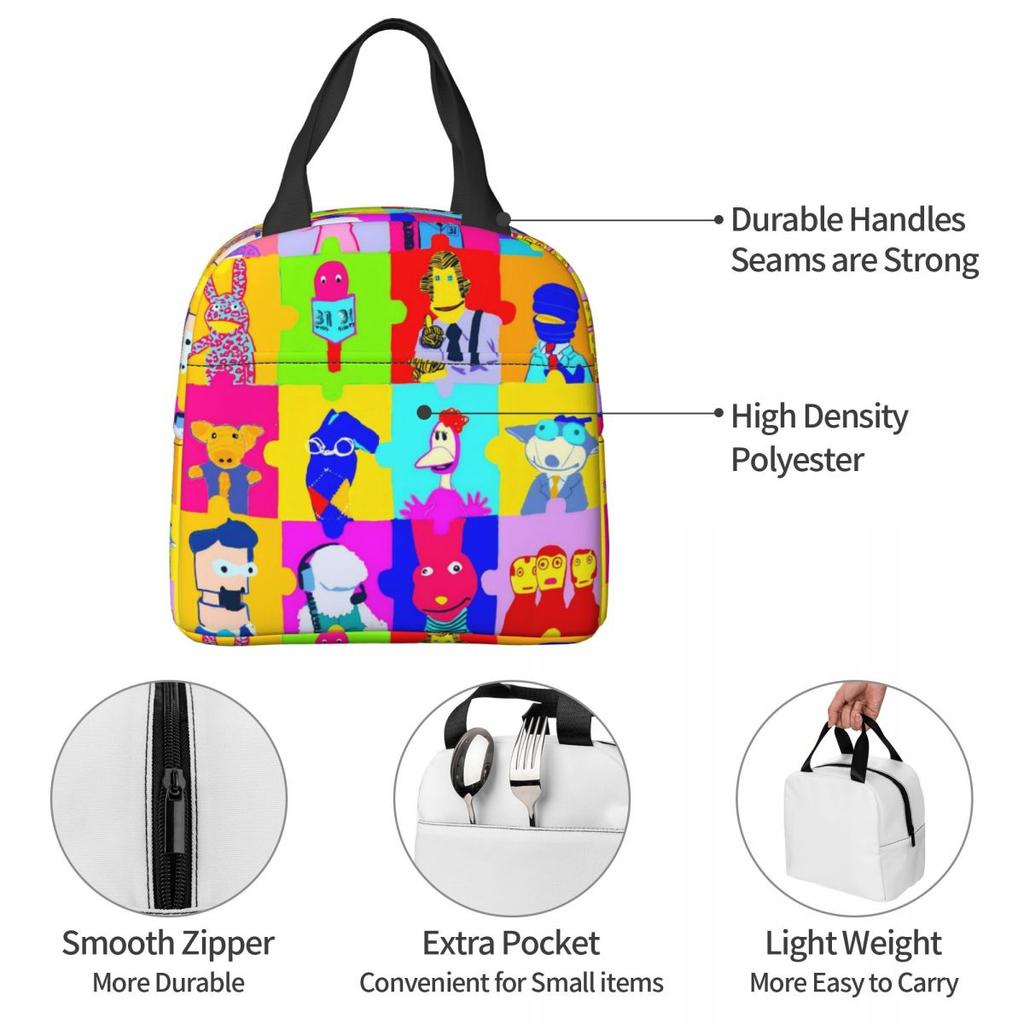 31 Minutos Comedy Insulated Lunch Bag Food Container Bags Portable Thermal Cooler Bento Box For Picnic