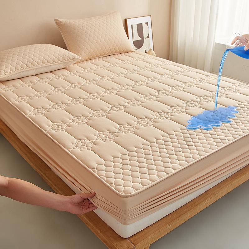 Water Wash Cotton Quilted Waterproof Bedspread Mattress Protector Non Slip Urine Pad Dustproof Bed Cover 3 Piece Set