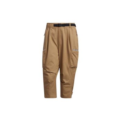 TH 34PNT WV EXT Spodnie Capri Sportowe Męskie Doły Kartonowo-Żółty GP0957