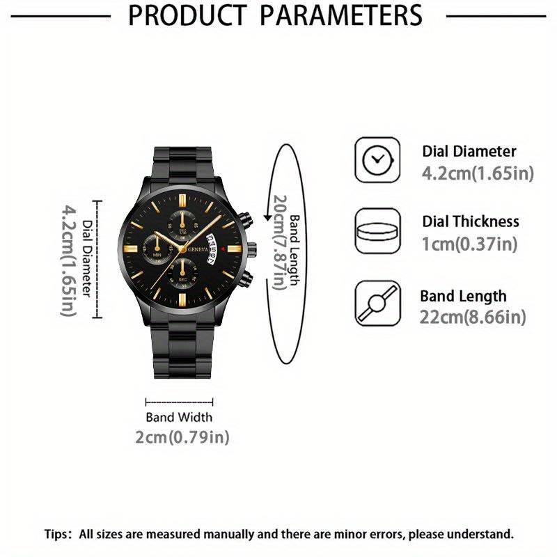 3 Stück/Set Lässige Mode Herrenuhr Herrenuhr Set Quarz Uhr Perfektes Geschenk für Männer