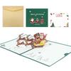 3D Pop-up Christmas Card with Custom Envelope and Hot Stamping