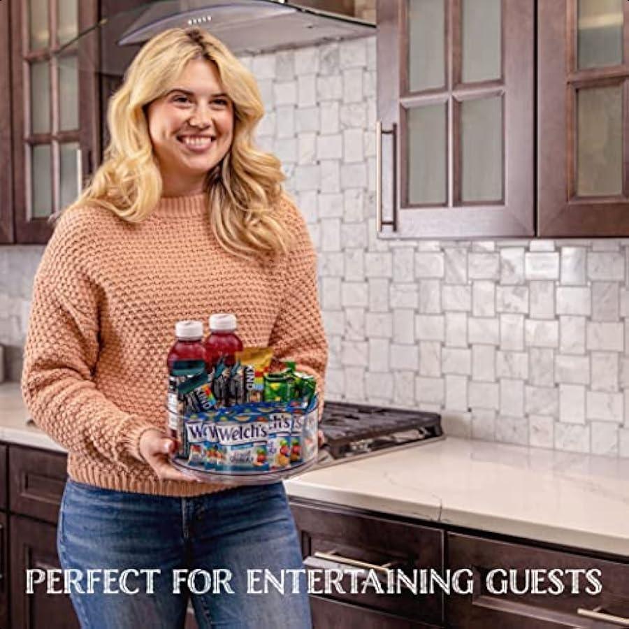 

Oizeir Поворотный столик 2 шт. Прозрачный акрил Вращается на 360 градусов Легко организуйте свой холодильник, шкаф или столешницу Карусель для хранения для F United States