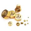 Brass-Copper Hex Set: Nut, Bolt & Cap (M2-M16)