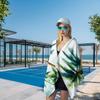 1 Quick Dry Microfiber Beach Towel With Vibrant Coconut Tree Print - Great For The Beach, Camping, Polyester, Machine Washable