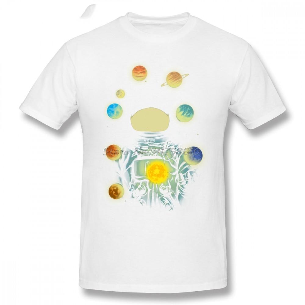 Astronaut Fantasy Juggling Planets Men T Shirt New Casual Plus Size Cotton Short Sleeve Tees Harajuku Streetwear