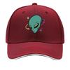 Retro Cosmic Visitor Face Emblem Sandwich Baseball Cap Sun Cap Outdoor Workouts Hat