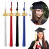 40cm Tassel Graduation Hat Tassel with 2026 Charm Solid Color Cap Hornor Tassel for Master Bachelor School Graduation Party