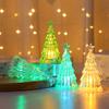 1PC Night Light Electronic Christmas Decoration New Year Gift Christmas Tree Glowing Crystal Led Light Desktop Ornament