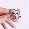Xiaomi See No Money Cat Open Empty Wallet Enamel Pin Cute Humor Pink Orange Kitten No Money Metal Brooch Lapel Bag Badge Jewelry Gifts