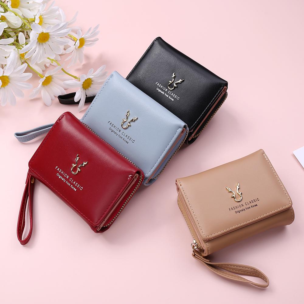 1 Pezzo Portafoglio Moda Donna Portamonete Corto Donna Portafogli Per Donna Porta Carte Piccolo Portafoglio da Donna Chiusura Femminile Mini Pochette