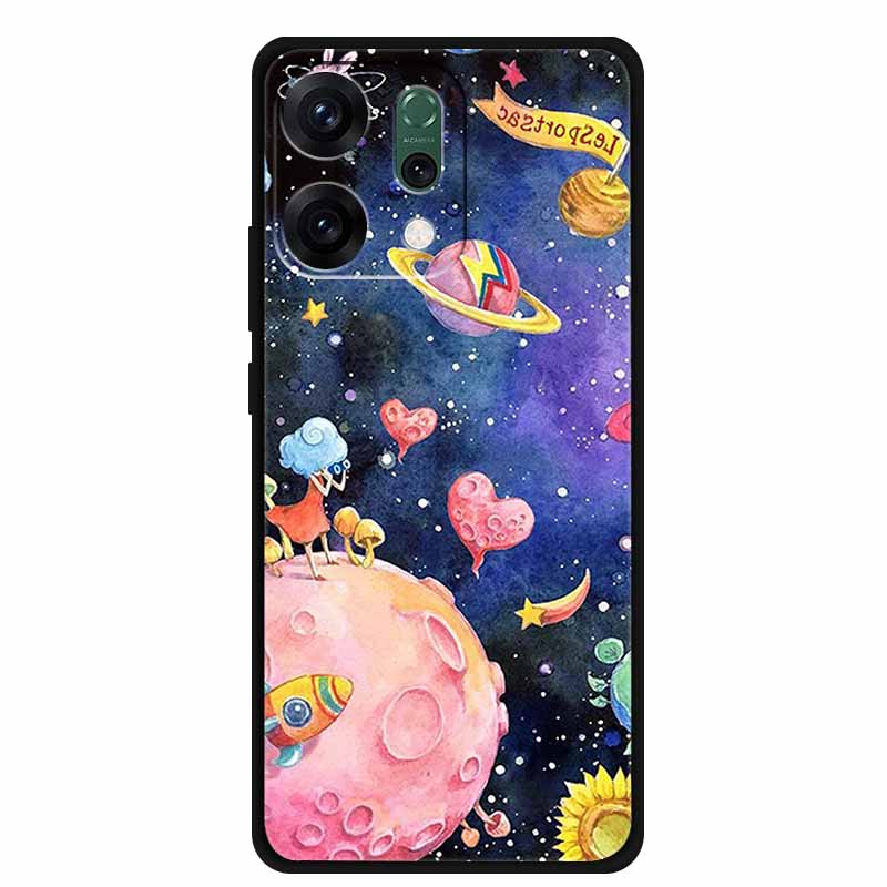 For Oppo Reno 14 5G Phone Case 6.59" Fashion Luxury Casing Black Silicone Soft Back Cover For Oppo Reno 14 Shockproof Capa Funda