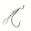 5pcs Heavy-Duty Lead Curved Fishing Hooks with Swivel Lead Head - Hook Point for Catfish, Carp, Pike, Trout - Sinkable Soft Bait for Texas Rig