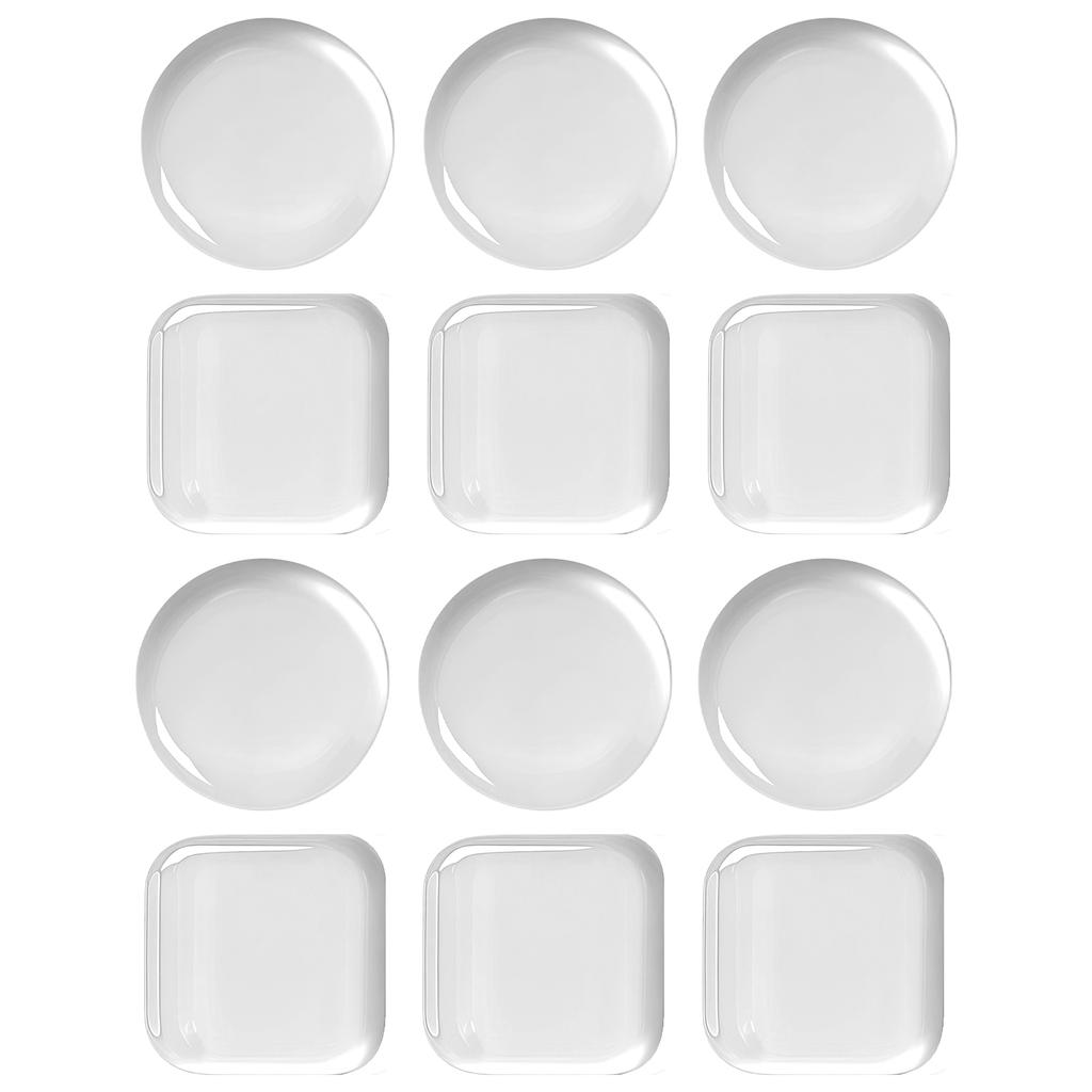 2 Set Adhesive Door Stoppers Transparent Soft Silicone Wall Protectors To Prevent Impact Scratches On Door And Wall
