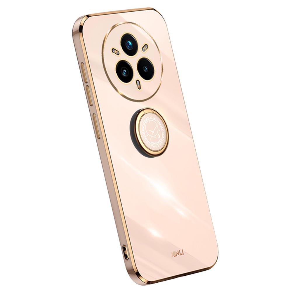 XINLI For Realme 14 Pro+ 5G Case Ring Kickstand Electroplating TPU Phone Cover