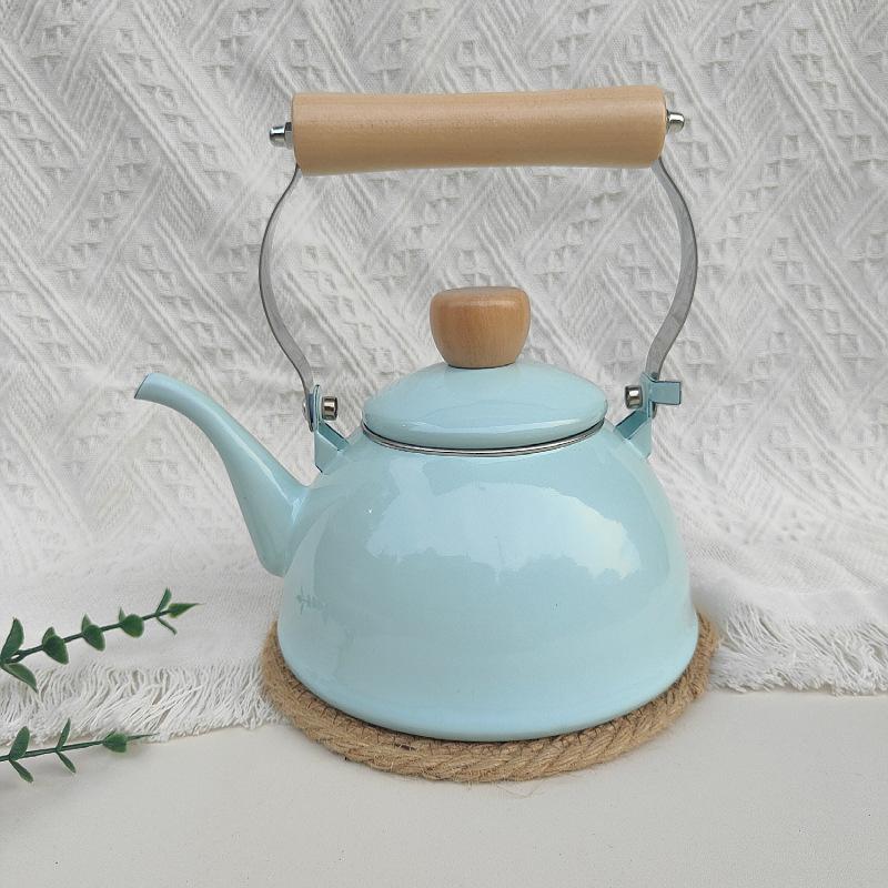 Enamel Kettle Household Coffee Pot Food Grade Milk Tea Pot Boiled Scented Tea Boiled Medicine Induction Cooker