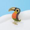 New Colorful Rhinestone Bird Brooches for Women Small Cute Animal Pins Cartoon Design Accessories Kids Gift 2019