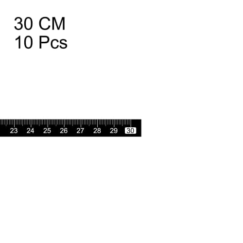 uxcell Sticky Workbench Ruler, Workbench Fabric Measuring Stickers, PVC Straight Track Measuring Tape, 30cm Left-Right Surveying Tape, Black, Pack of