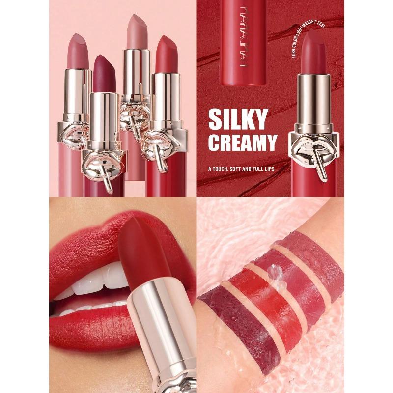 Velvet Cream Matte Lipstick, Nourishing Velvet Makeup Effect, Natural Long-Lasting Waterproof, Suitable For Daily Makeup Product, Cosmetics