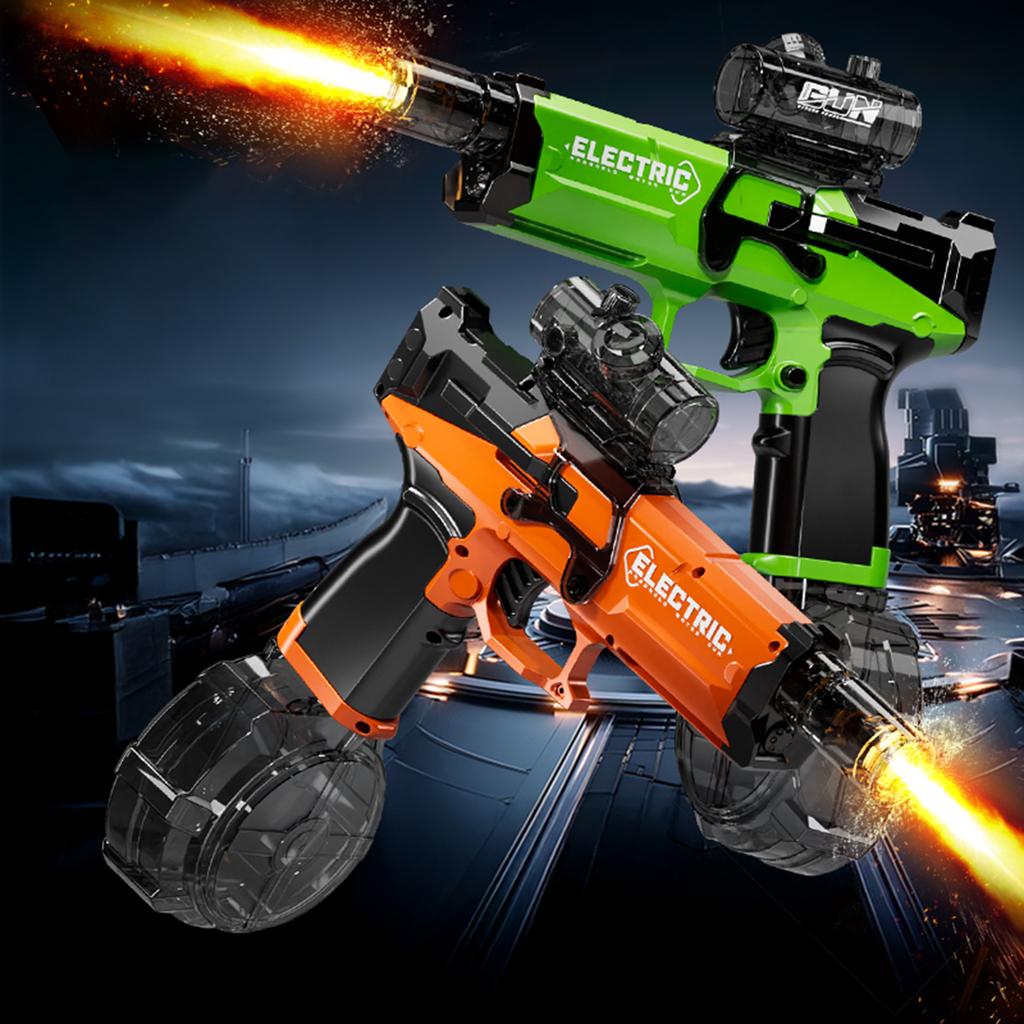 USB Chargeable Electric Water Gun With Realistic Flame Effect High Capacity Squirting Toy For Outdoor Beach And Pool Fun