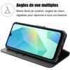 Coque - BOOLING - pour Samsung Galaxy A16 4G/5G - Protection Rabat Cuir PU Noir - 2 Verres Trempés