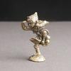 Vintage Brass Monkey King Statue Desktop Ornament Chinese Super Hero Sun WuKong Figurines Craft Room Decoration Accessories