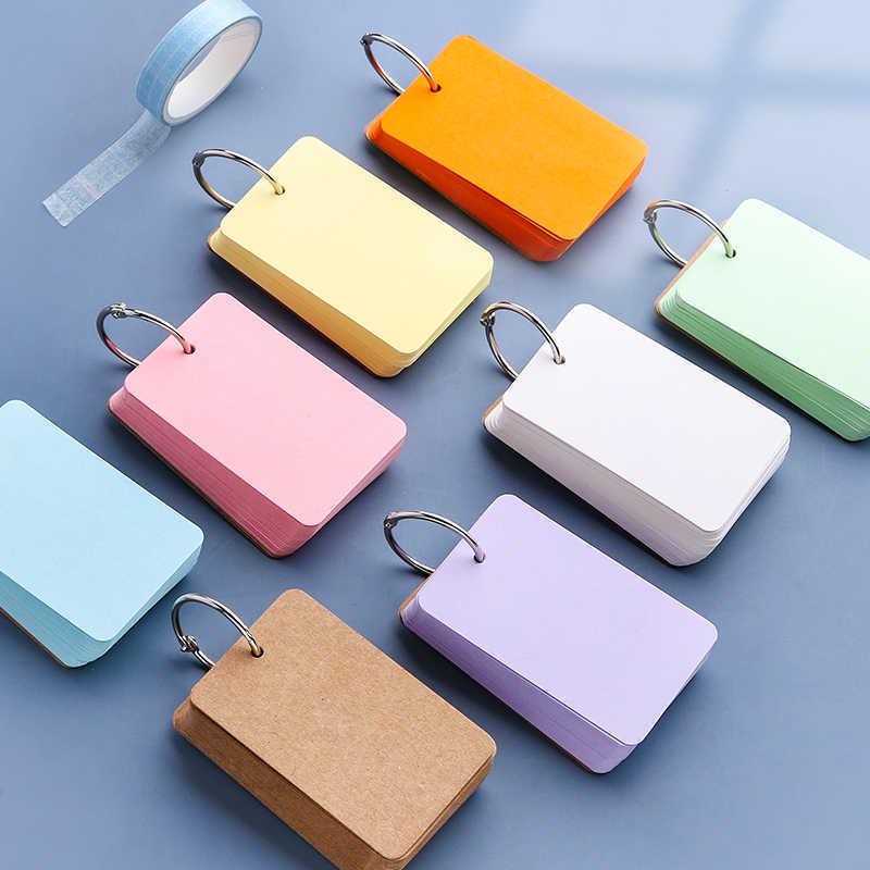 Taschengroße farbige englische Wort-Karteikarten: Ringgebunden und DIY