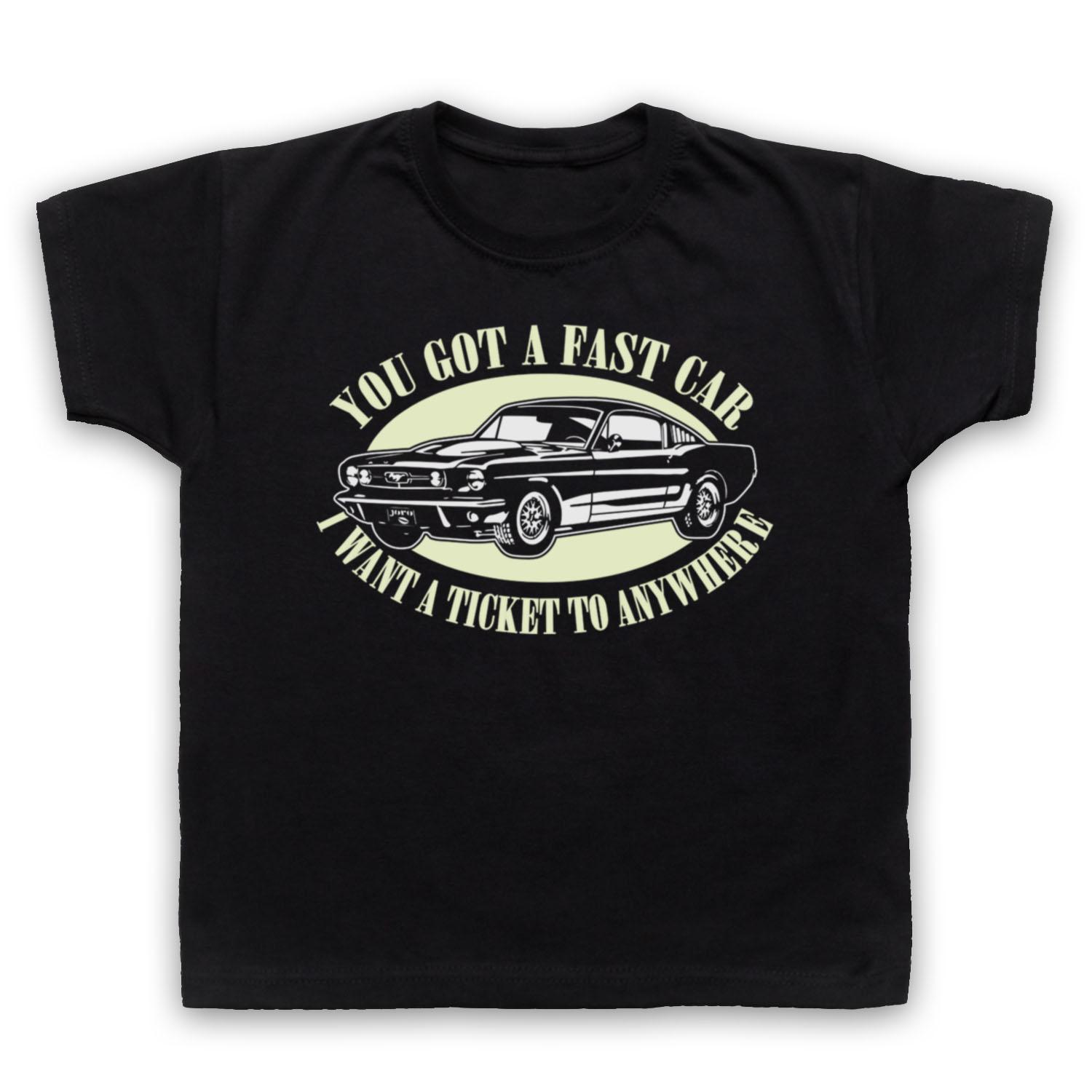 TRACY CHAPMAN FAST CAR UNOFFICIAL TICKET TO ANYWHERE KIDS CHILDS T-shirt 100