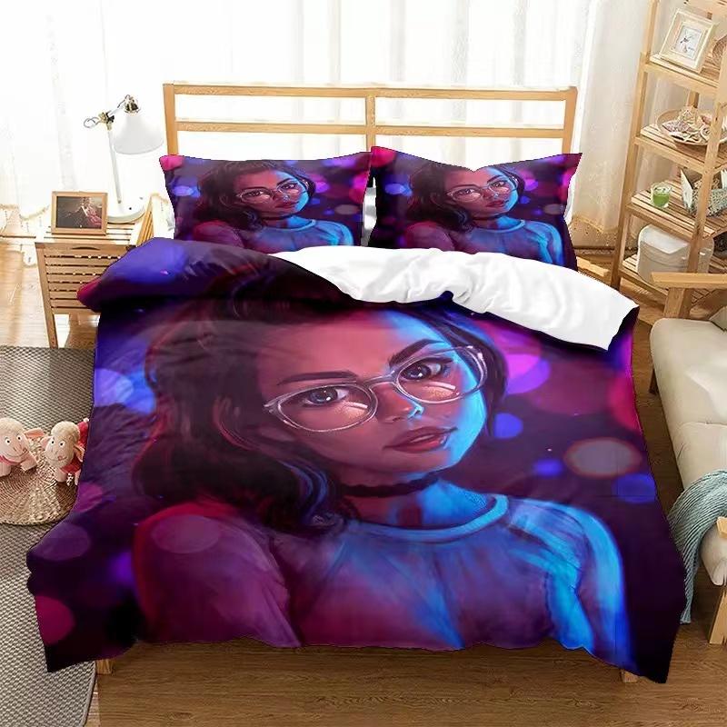 

Комплект с принтом на рождественскую тему, помещенный в комплект подушек Комплект постельного белья из трех предметов Blame Dark Black Skull King