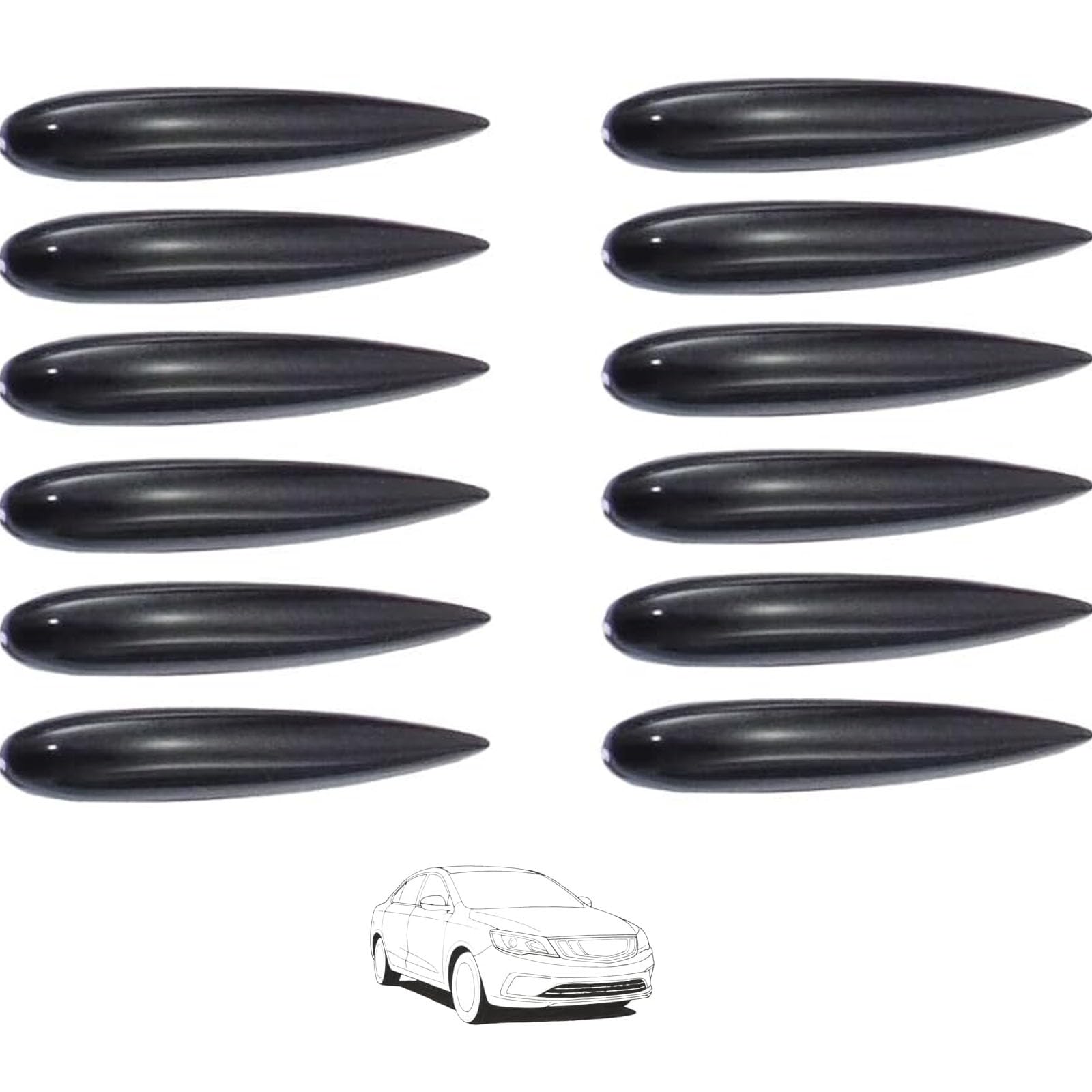 

Mirhua Car Universal Clear Flow Aerodynamic Vortex Generator Door Edge Rear Bumper Scratch Resistant чорний
