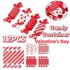 Red Valentine's Day Candy Container Creative Heart Printed Snack Packaging Box  Birthday Party