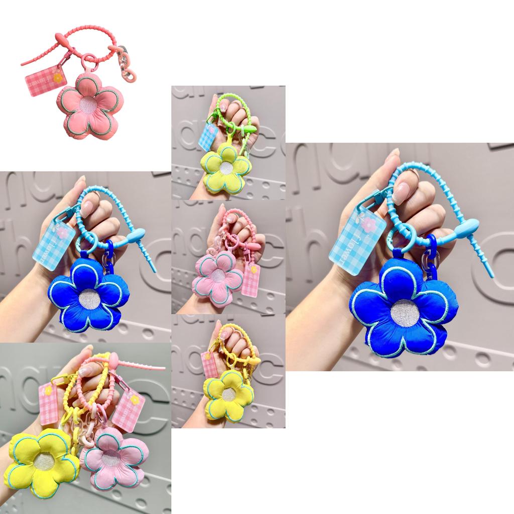 Charming Floral Fabric Keychain Accessory For Bags And Backpacks In Vibrant Colors