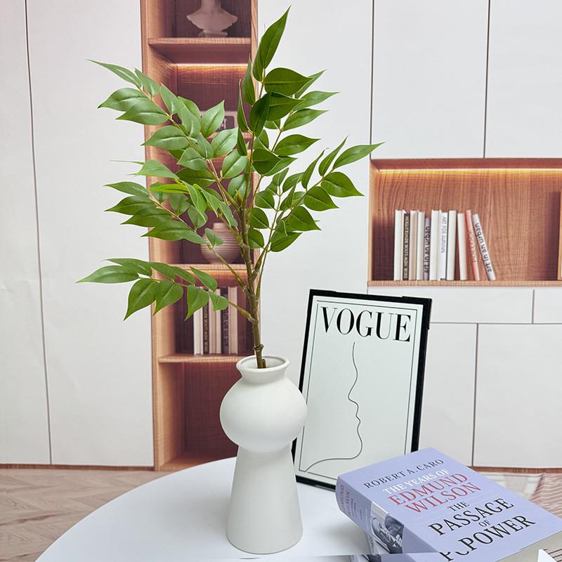 Faux Houseplant Home Decor With Silk Print Material For Living Room And Entryway