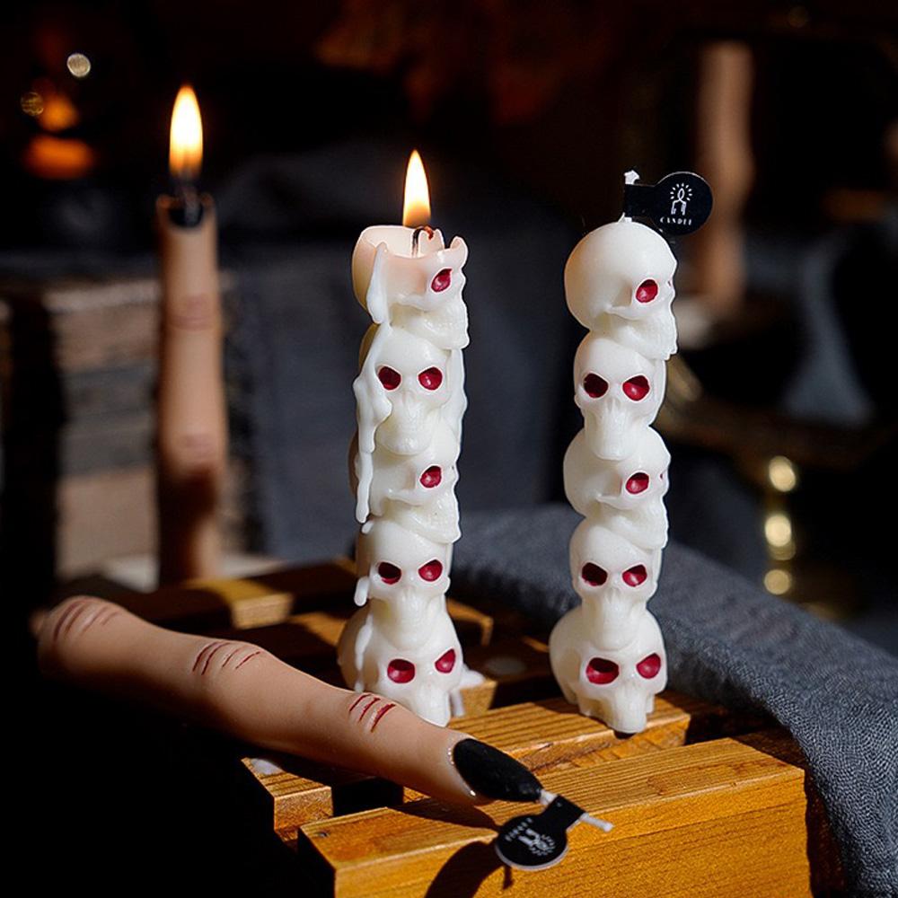 3PCS/1PC Halloween Aromatherapy Handmade Soy Wax Candles Creative Styling Essential for Setting the Atmosphere during Halloween
