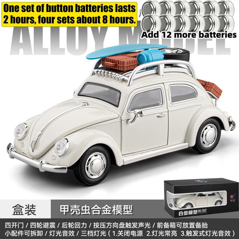 1:24 Volkswagen Beetle Camping Modified Car Alloy Metal Diecast Model Car Home Trendy & Desktop Display Ornament Birthday Gifts