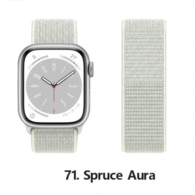 Nylon Strap For Apple Watch 10 Bands 46mm 44mm 40mm 45mm 41mm 49mm 42mm 38mm Bracelet Correa iwatch Series 8 se 7 6 3 9 11 40 mm