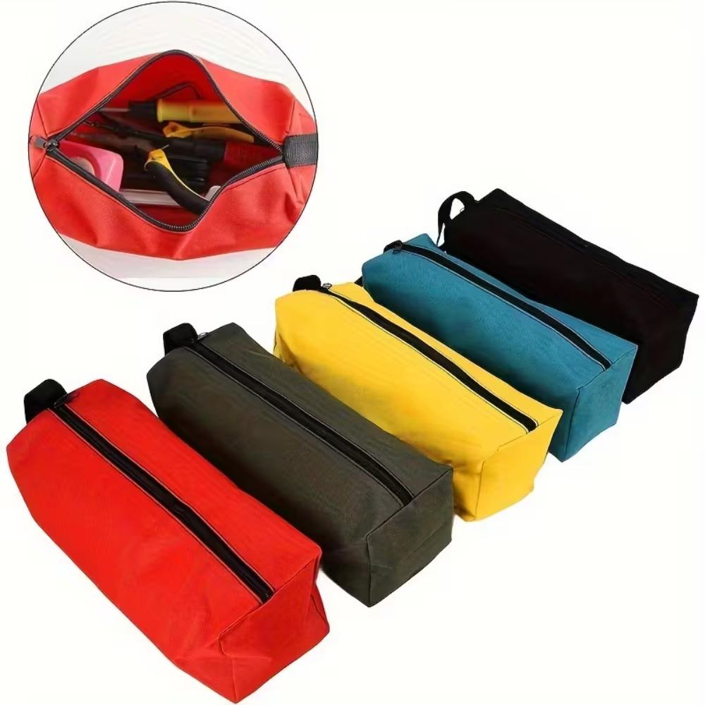 Multifunctional Hand Tool Organizer Bag Thick Canvas Storage with Zipper for Small Tools Wrench Screwdriver Portable
