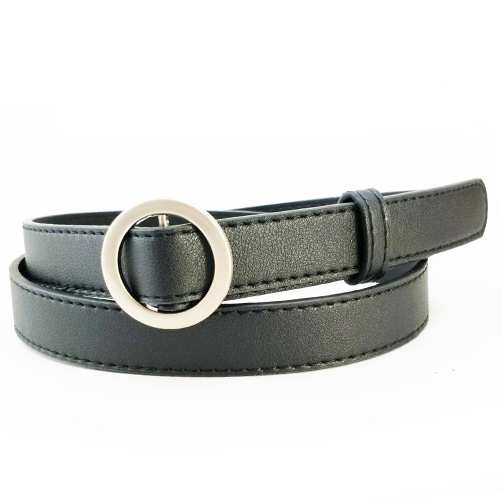 Women's Vintage Fashion Round Buckle Leather Wide Belt