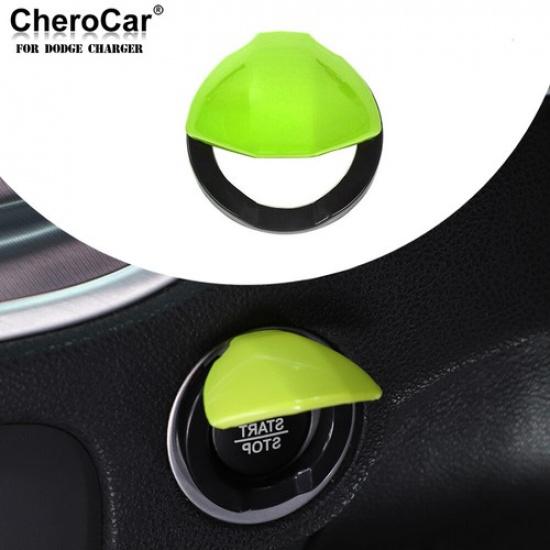 Engine Start Stop Switch Trim Cap Cover Green for Dodge Charger/Challenger 2015+