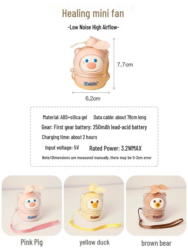 Portable USB Rechargeable Mini Handheld Fan for Kids & Students