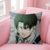 Anime Attack On Titan Levi Ackerman Cushion Cover Car Throw Pillow Case For Sofa Car Christmas Gift