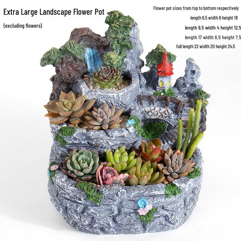 Extra-Large Hanging Succulent Pot: Multi-Diameter Micro-Landscape Decoration