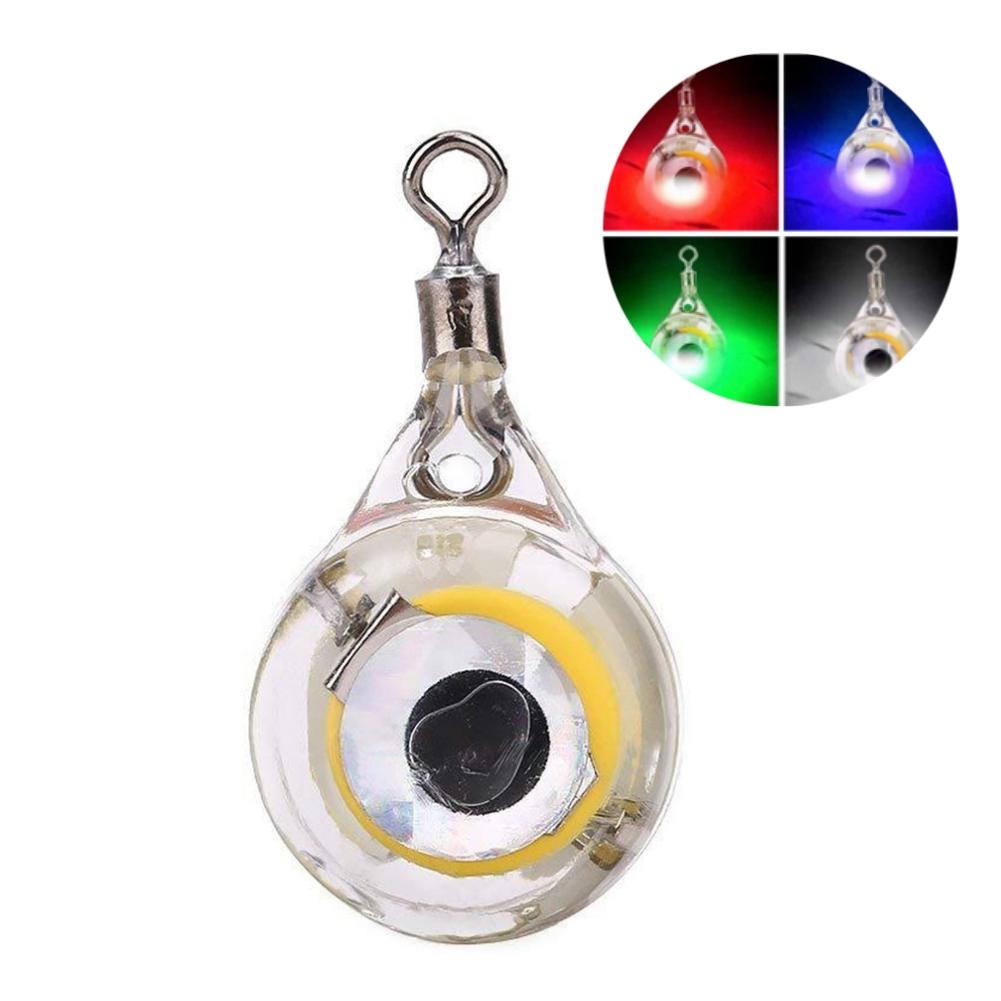 10-100PCS Mini Fishing Lure Light Eye Shape Fishing Lure Light LED Deep Drop Underwater Fishing Squid Fishing Bait Luminous Lure