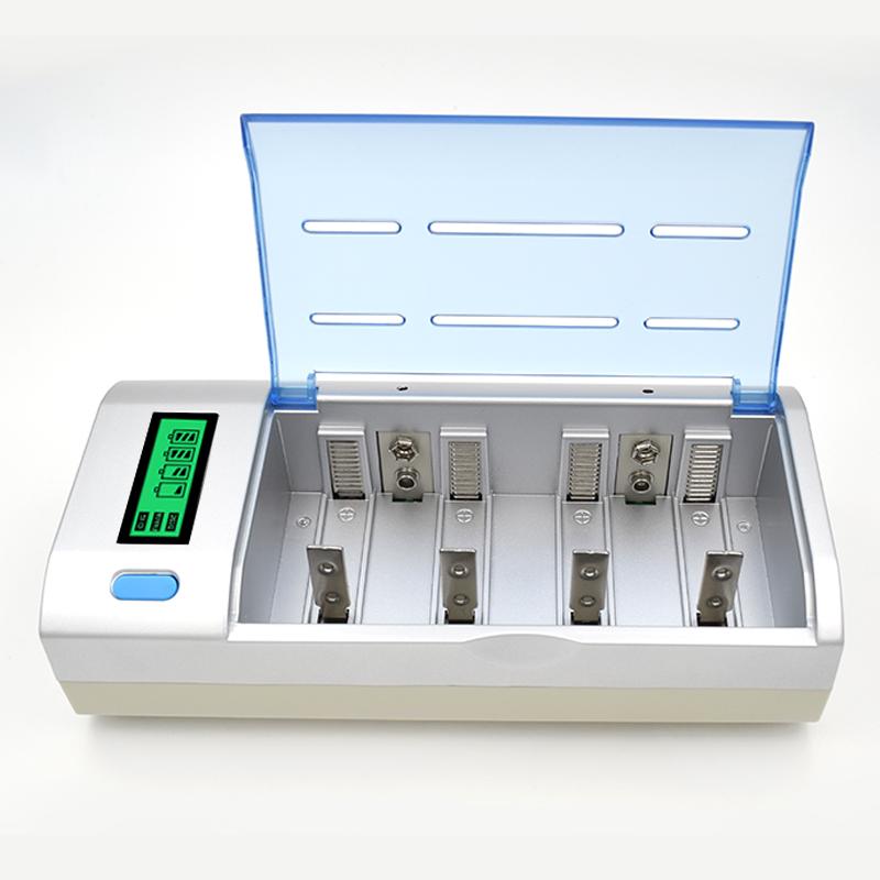 4 Slots LCD Display Battery Charger For Nimh Nicd AA/AAA/SC/C/D/9V Rechargeable Battery