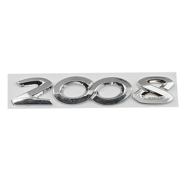 Autocollant Emblème Lettres Logo Badge Métal Coffre Arrière pour Peugeot 2008 3008 4008 5008 Accessoires de Décoration Styling