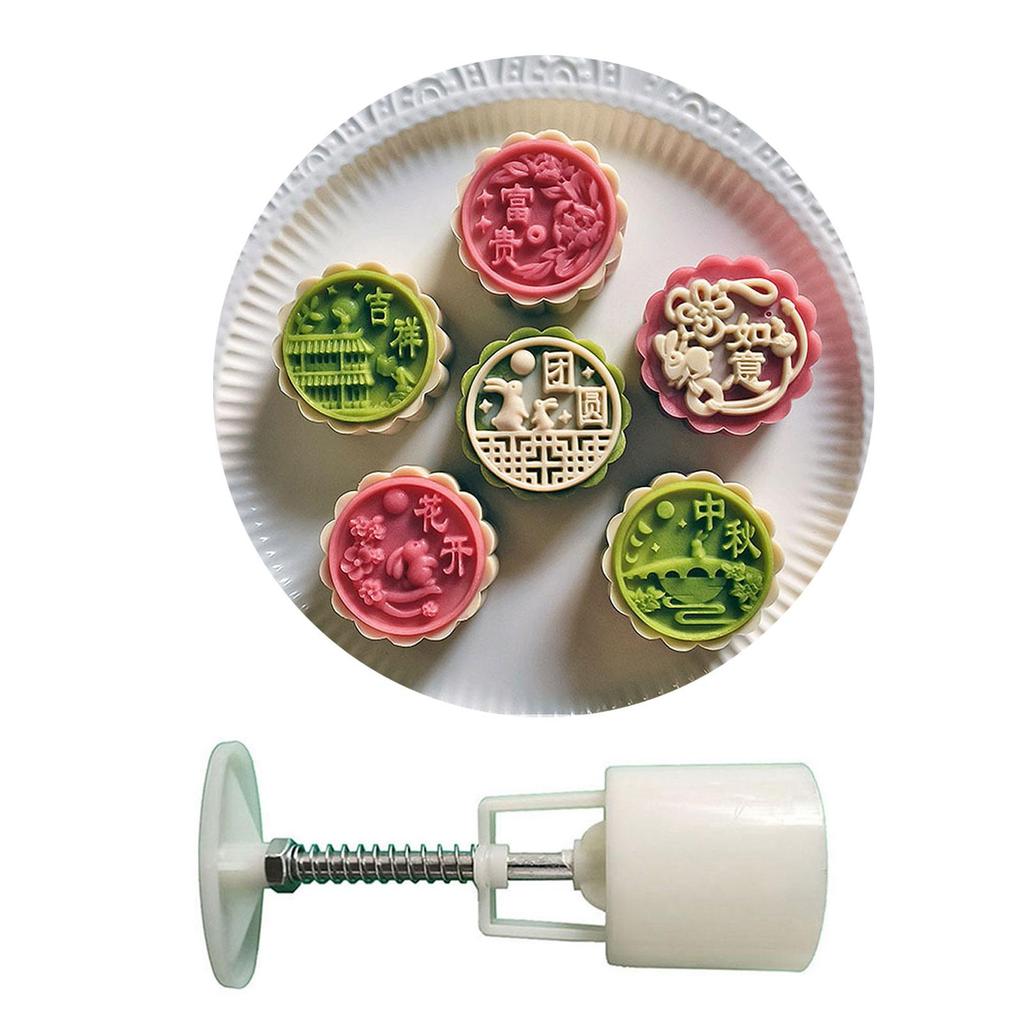 Hand Pressed Mooncakes Mold Bean Pastes Cake Mould Festival ABS Plastic Pastries Mould Kitchen Dessert Baking Supplies