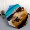 Capybara Themed Travel Umbrella-8 Ribs Automatic Opening and Closing, Portable Folding Design, Compact and Stylish Umbrella Suitable for Out